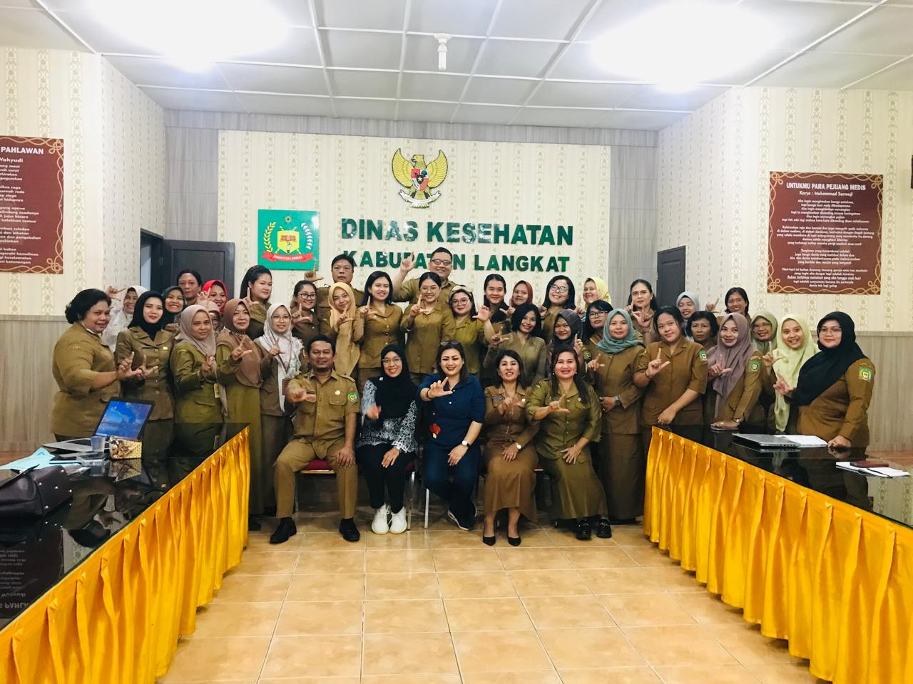 Pertemuan Rapat Intervensi dan Evaluasi Stunting di Dinas Kesehatan Langakat tgl 09 September 2024